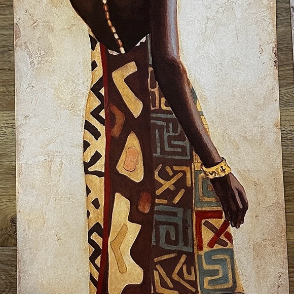 New Set of 3 African Women Canvas Posters 31”x12” Modern Wall Art - Picture 3 of 7